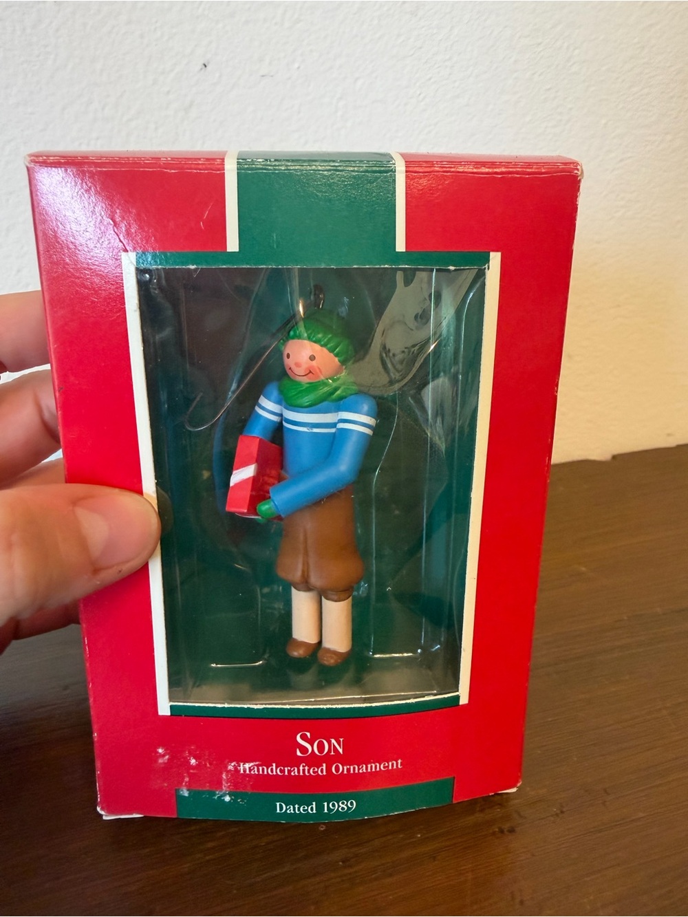 Vintage 1989 Hallmark Son Ornament – Red, Green & Blue